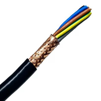 Câble RVVP LSZH PVC hybride extérieur avec 2/3/4/5/6 conducteurs Cat6 FTP blindé en spirale, câble de signal de contrôle en cuivre pur