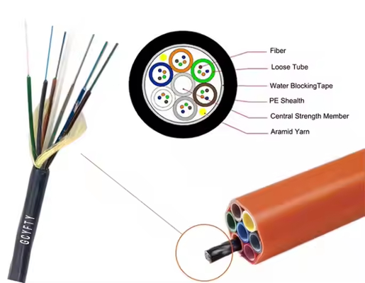GCYFTY/GCYFY Câble à fibre optique micro-soufflé à air Simplex Micro-conduit 4 6 8 12 24 48 96 âmes Extérieur Non-métallique à torons