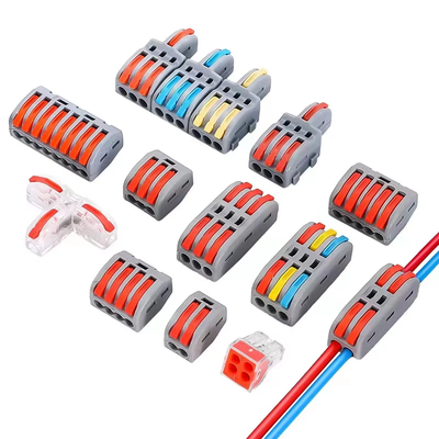 Connecteur de fil d'éclairage à LED Terminal rapide 1 en 2 en bloc 2 en 4 en sortie Splitter de fil 3 en 6 en sortie Terminal Box pour l'extérieur