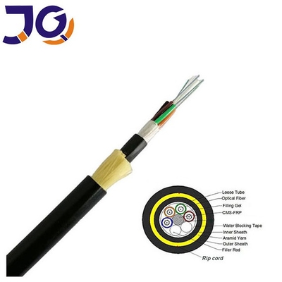 Câble à fibre optique ADSS (tout diélectrique autoportant) 48 96 coeurs G652D extérieur aérien non armé double gaine