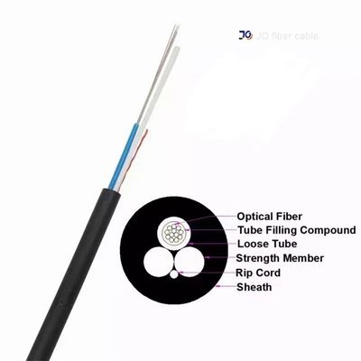 ASU câble à fibre optique Unitube mode unique Autoportant câble aérien extérieur optique pour la communication longue portée