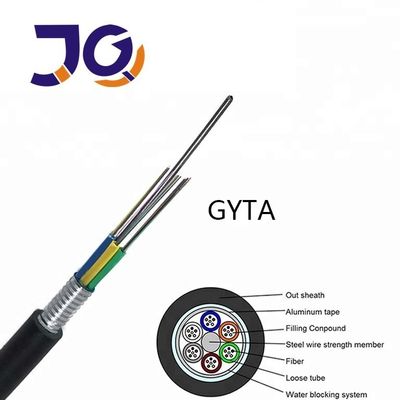 Câble à fibre optique blindé GYTA 2 144 âmes, tube lâche toronné, enterrable directement, conduit