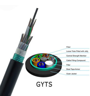 Câble optique de fibre de conduit de GYTS 24core