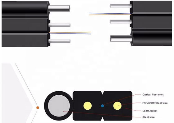 câble de fibre optique de 20kgs/Km G657A1 FRP FTTH