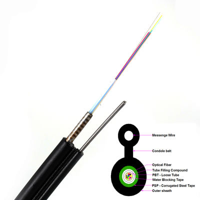 câble optique de soutien de fibre du schéma 8 GYXTC8S de fil de 2.0/3.0mm