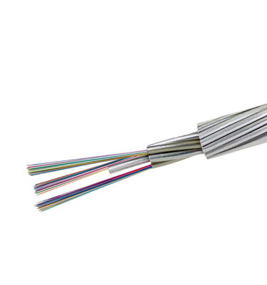 Câble de garde à fibre optique OPGW 24 48 cœurs pour systèmes de transmission d'énergie