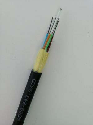 câble optique de fibre du noyau ADSS SJ G652D de l'envergure 24 de 100m