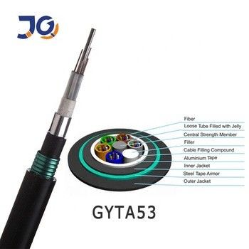 GYTA53 Cable à fibre optique 48 96 noyau en aluminium blindé conduit d'enterrement direct