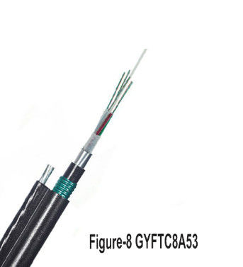 Mode unitaire de câble optique de fibre de noyau de soutien 24 d'individu de la figure 8 de 2KM
