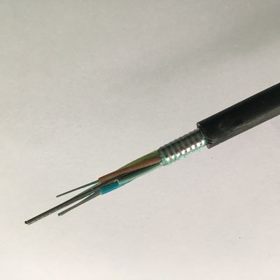 Câble optique blindé en aluminium de fibre de mode unitaire de noyau de la bande G652D 6