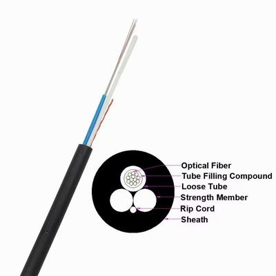 Deux noyaux du câble optique GYFFY 6 de fibre du mode unitaire ASU de force de FRP