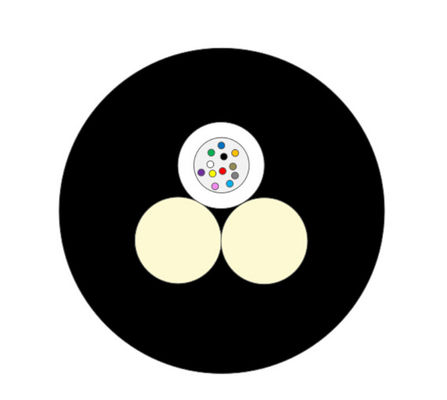 Tube lâche échoué de câble optique de fibre de baisse du noyau ADSS de FTTH 12