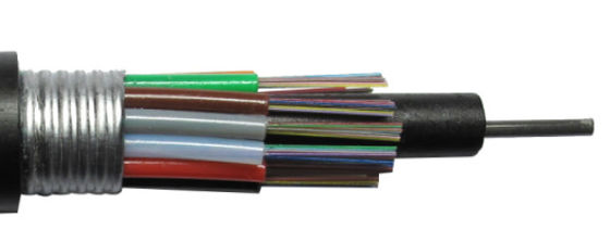 Tube lâche échoué blindé de câble à fibres optiques d'anti conduit extérieur de rongeur de G652D