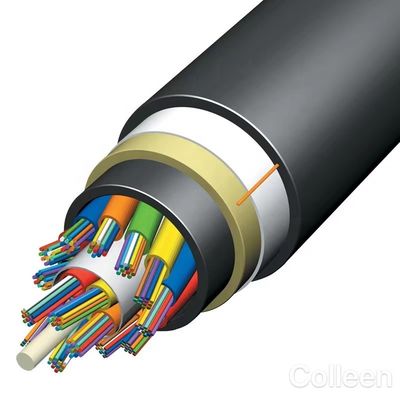 Mode unitaire toute l'envergure autosuffisante diélectrique 100m 24 câbles de fibre du noyau ADSS
