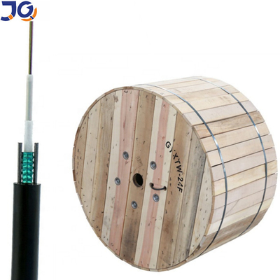 Câble optique extérieur de fibre de noyau de GYXTW 12 avec de l'eau bloquant la couche