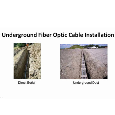 Conduit blindé 24 du câble GYTS de fibre câble de fibre optique de 48 96 144 288 noyaux