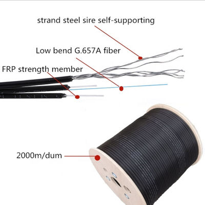 Veste optique du câble d'interface de fibre de la force FTTH de Kfrp LSZH