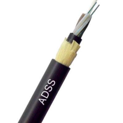 Câble optique aérien de fibre de mode unitaire d'envergure des fibres 100m d'ADSS 24 extérieur