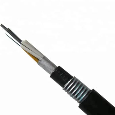 Double mode unitaire souterrain de câble optique de fibre des noyaux GYTA53 de la gaine 24