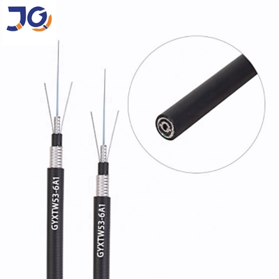 Câble direct GYXTW53 8 10 souterrains de fibre d'enterrement de double bande en acier communication de 12 noyaux