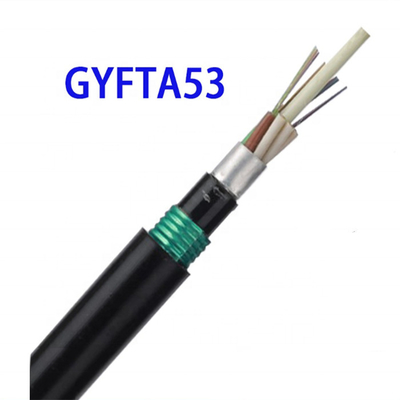 Mode unique G652D 24 48 câble optique à fibre optique à enterrement direct GYTA53