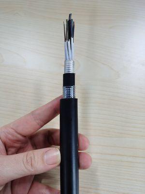 Le mode unitaire G652d de 196 noyaux a enterré la gaine souterraine de double de câble optique de fibre