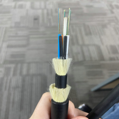 Câble optique aérien de fibre de fil central de la force ADSS de FRP