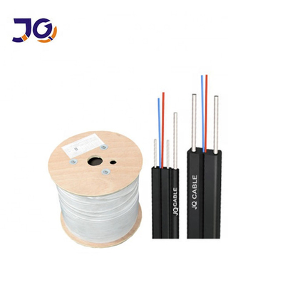 FRP G657 FTTH câble à goutte en fibre optique 1 2 4 câble à fibre optique extérieur/intérieur avec fil de messager en acier