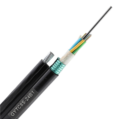 Antenne blindée de câble optique de fibre de mode unitaire du schéma 8 de GYTC8S autosuffisante