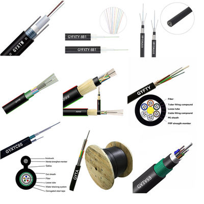 Veste optique de PE de fibre extérieure de GYXTC8Y