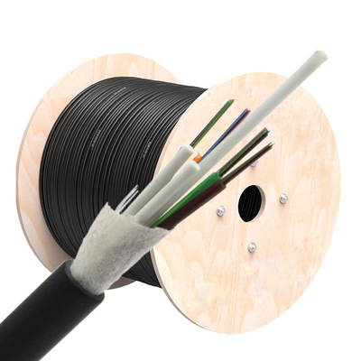 Câble optique extérieur non métallique de fibre de porteur central de GYFTY non blindé