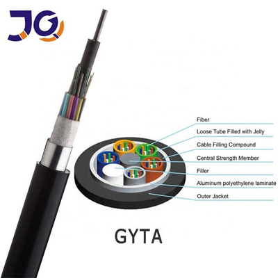 Câble optique extérieur en aluminium de fibre de conduit de G652d Gyta pour des épines dorsales Access