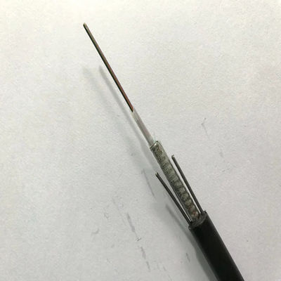 Câble optique simple blindé de fibre de noyau de la veste 12 de GYXTW G652D extérieur